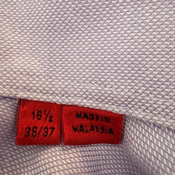 Hugo Boss Sharp Fit Dress Shirt Lavender 16.5 36/37 - Picture 6 of 6